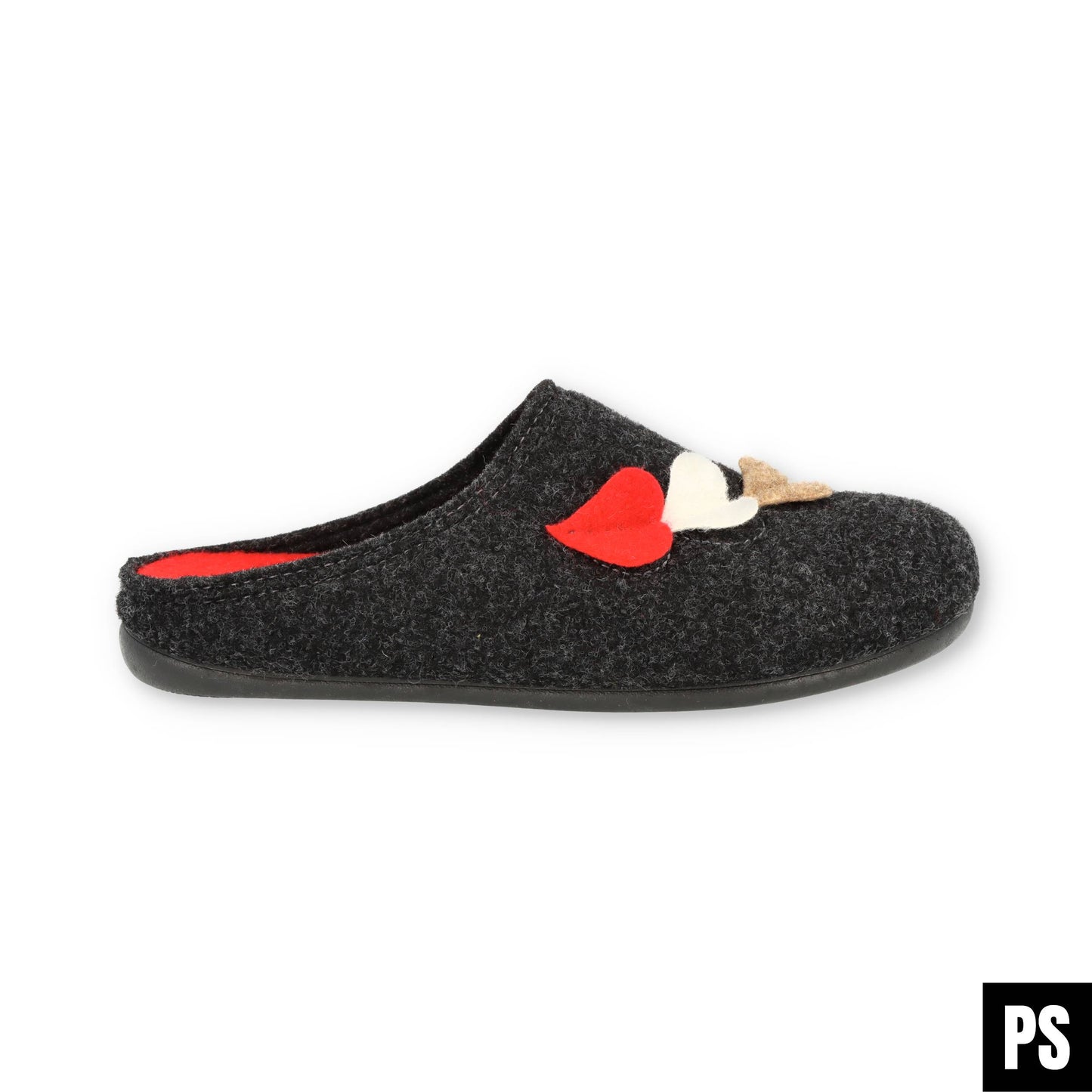 HAUSSCHUH PANTOFFEL - ANTHRACITA ROJO