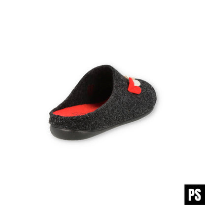 HAUSSCHUH PANTOFFEL - ANTHRACITA ROJO