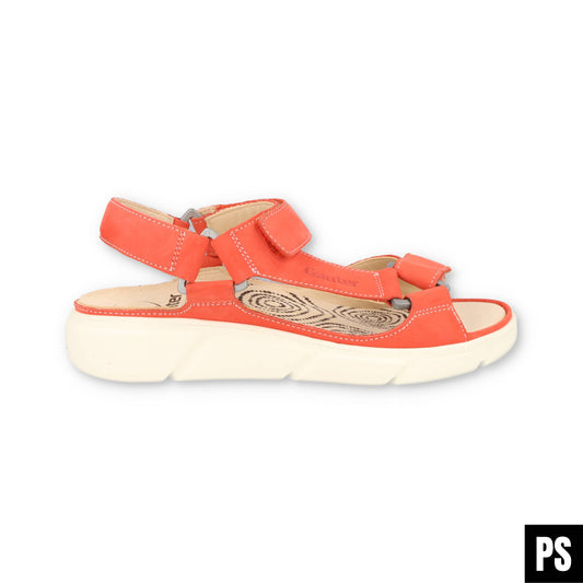 Ganter Halina coral rot Damen Sandalette Wechselfußbett