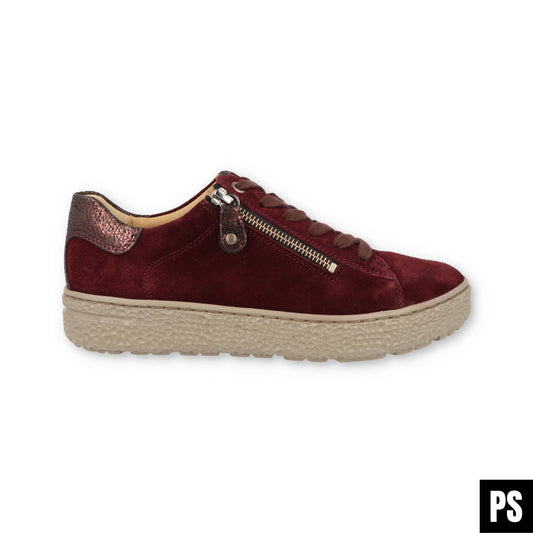 Hartjes Phil Shoe Aubergine Damen Sneaker Wechselfußbett nachhaltig produziert