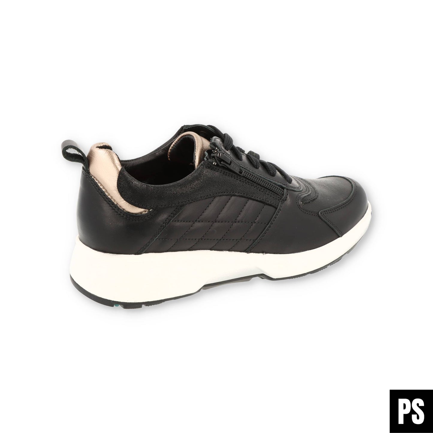 Xsensible Arona black gold Weite H Damenschuh Gesunder Rücken Schuh